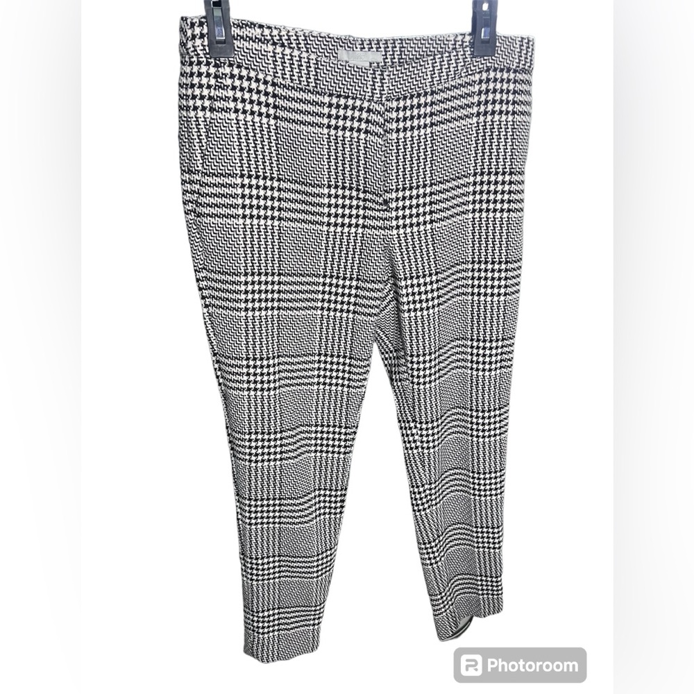 H&M Women’s Ankle Length Houndstooth Plaid Pants